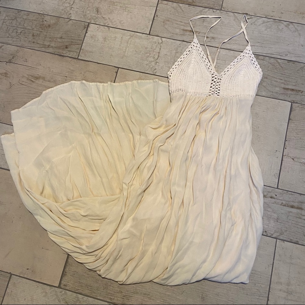LuLu’s Cream Crochet top Maxidress.